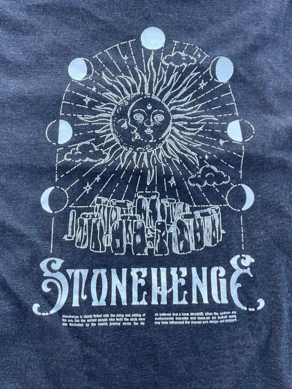Stonehenge souvenir stonewash tshirt size Small Made in UK